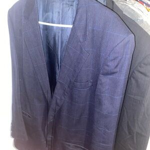 Louis Raphael Navy Windowpane Sport Coat